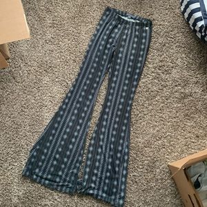 Kendal & Kylie suede flowy bell bottom pants